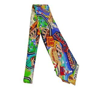 #7429 NICOLE MILLER BUCKAROO MOTEL CARTOON MENS NECKTIE, TIE